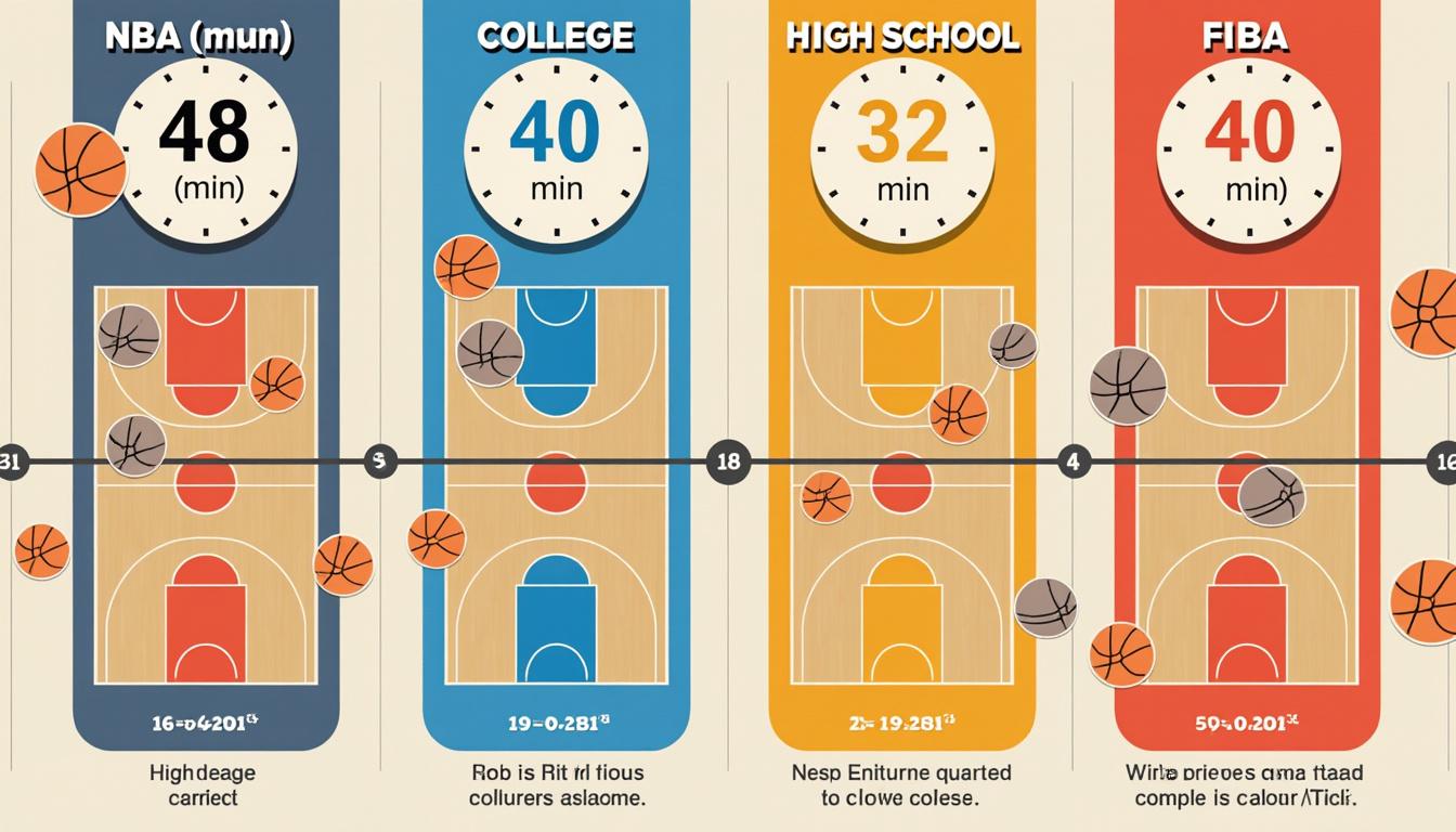 découvrez la durée officielle d'un match de basketball, les règles de temps en jeu et les pauses durant la partie.