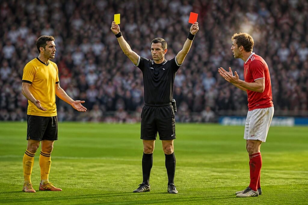 Quelle est la différence entre carton jaune et carton rouge ? 1 découvrez la différence entre un carton jaune et un carton rouge au football, leurs significations et leurs conséquences sur le jeu.