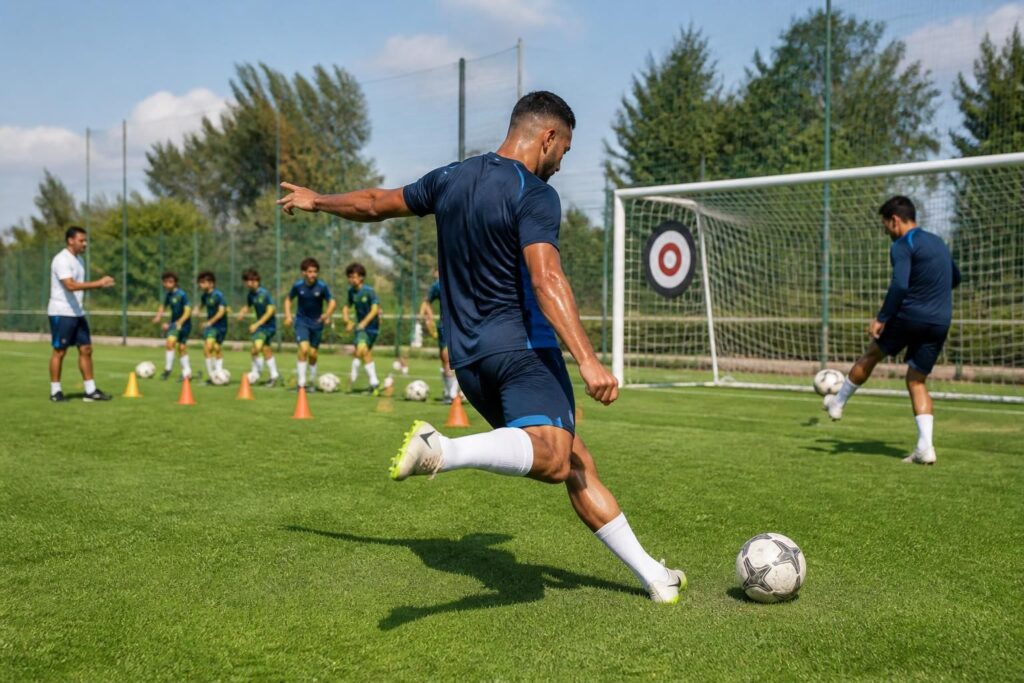 découvrez les meilleurs exercices pour améliorer votre technique de tir au football et devenir un joueur plus précis et puissant.